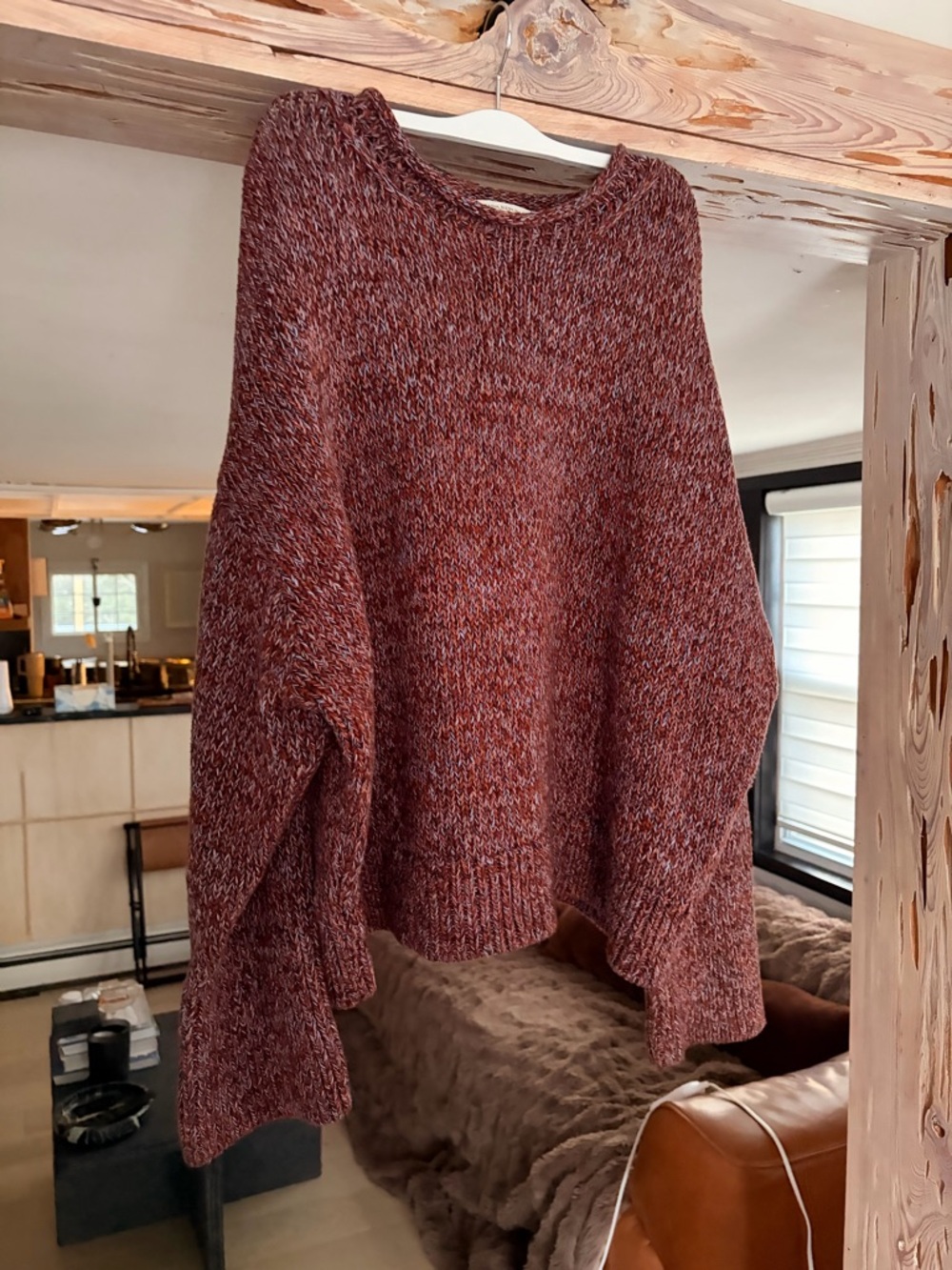 Banana republic, cotton Cozy Marled Burgundy Knit Sweater - Women. No offers.